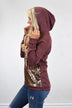 Glitter Hoodie ~ Burgundy