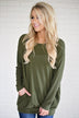 Snuggle Me Tunic Top ~ Olive