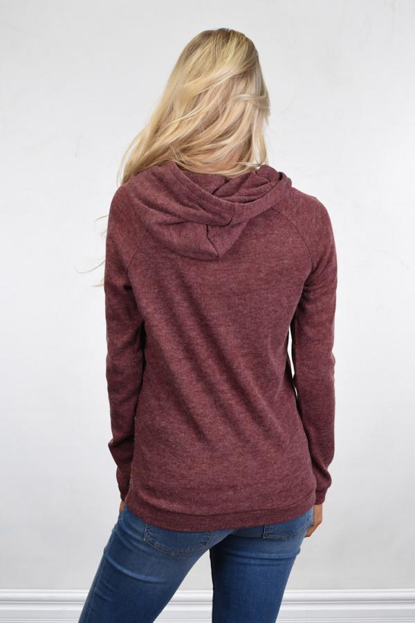 Glitter Hoodie ~ Burgundy