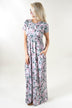 Silver Dreams Floral Maxi Dress