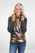 Glitter Hoodie ~ Charcoal & Gold