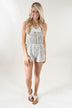Heather Grey Lace Romper