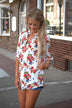 Floral Blouse ~ Ivory