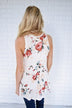 Always Watching Ivory Floral Tank Top