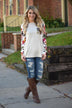 Floral Glam Pocket Top ~ Ivory
