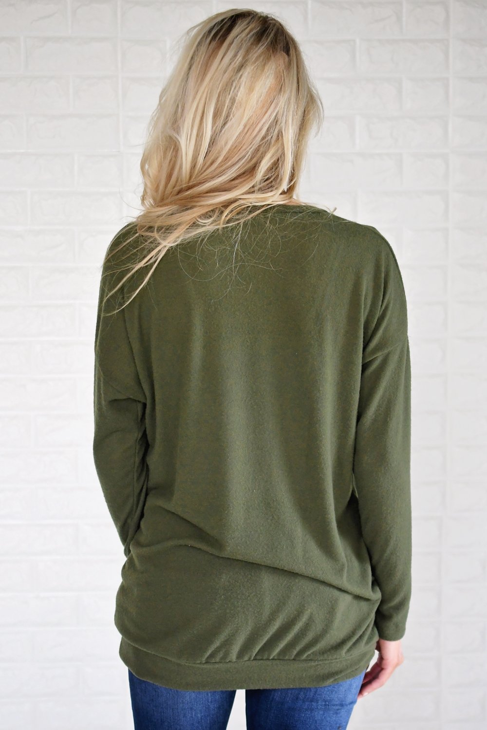 Snuggle Me Tunic Top ~ Olive