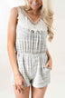 Heather Grey Lace Romper