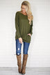 Snuggle Me Tunic Top ~ Olive