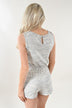 Heather Grey Lace Romper