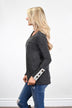 Button Sleeve Top ~ Charcoal