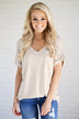 Oatmeal V-Neck Pocket Tee
