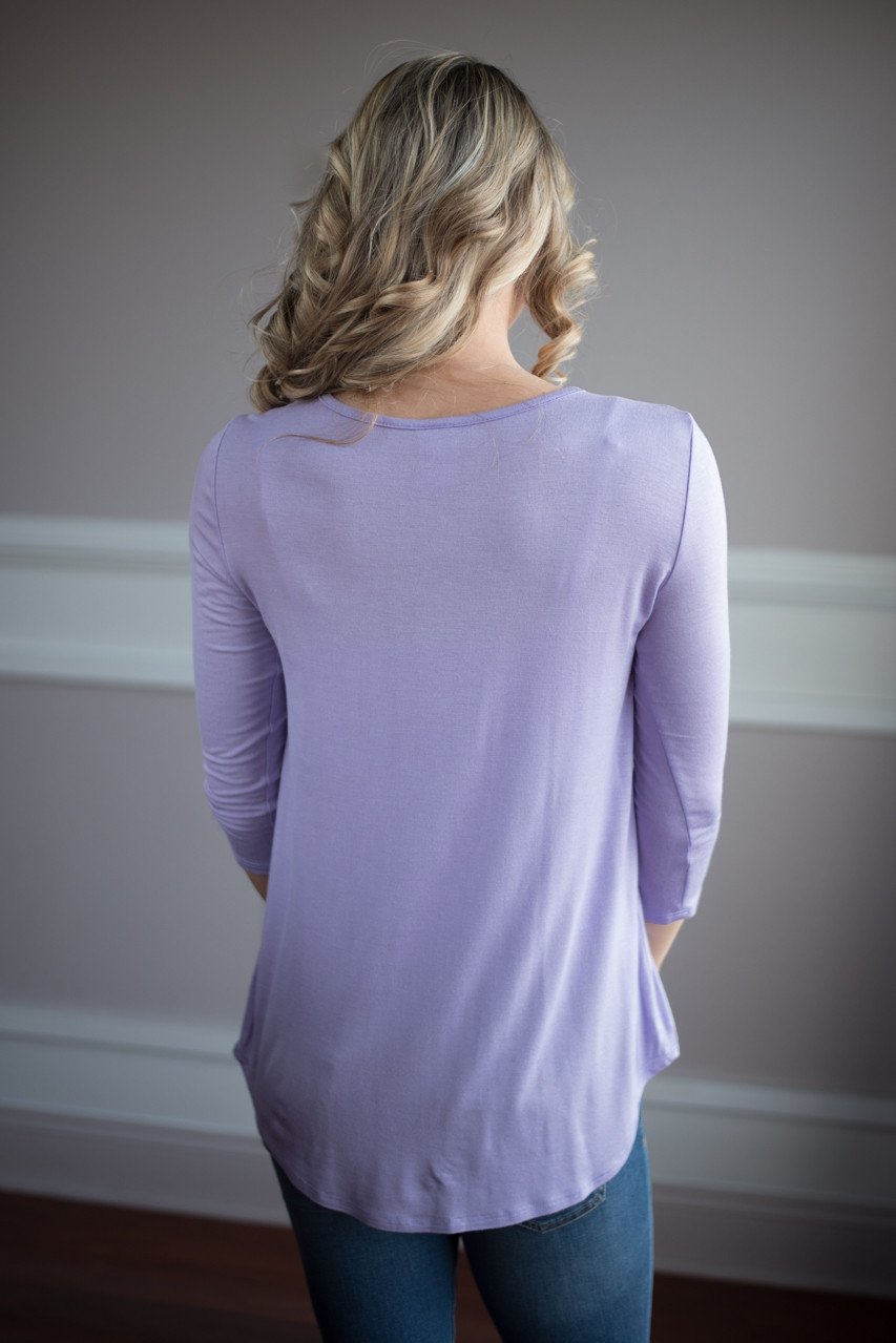 Light Purple Criss Cross My Heart Top