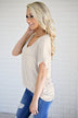 Oatmeal V-Neck Pocket Tee