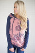 Matters of Floral Distressed Hoodie
