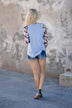 Forget Me Not Floral Top 3/4 Sleeve