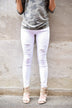 White Distressed Skinnies ~ Kan Can