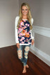Floral Fantasy Top ~ Ivory