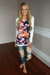Floral Fantasy Top ~ Ivory