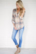 The Essential Plaid Top ~ Beige & Peach