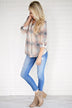 The Essential Plaid Top ~ Beige & Peach