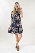 In Full Bloom Navy Dress