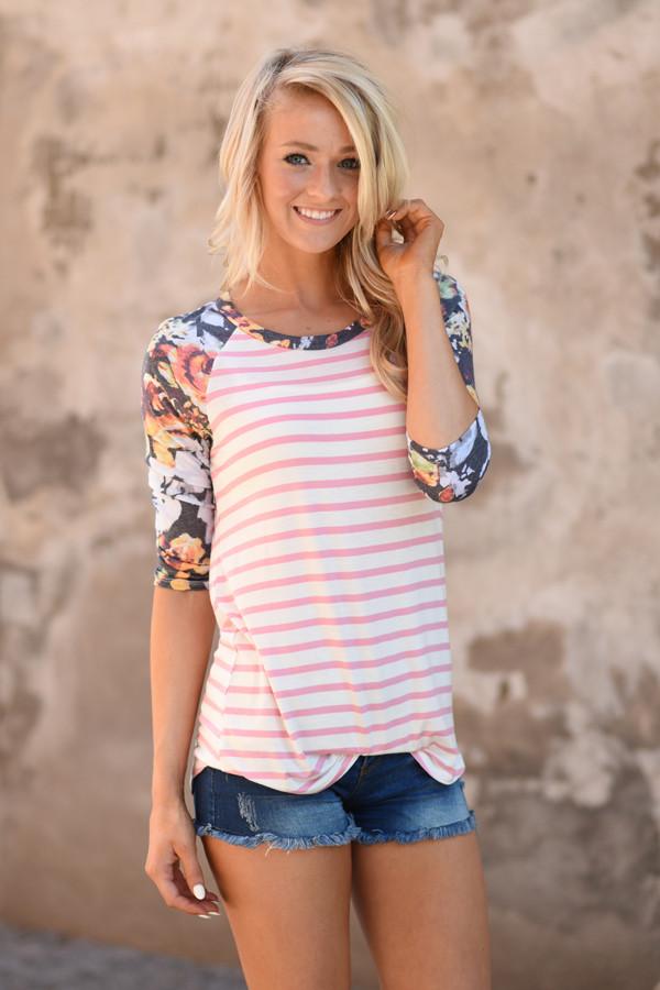 Never a Dull Moment Floral Top ~ Pink