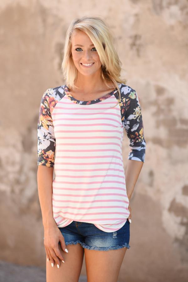 Never a Dull Moment Floral Top ~ Pink