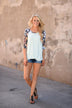 Never a Dull Moment Floral Top ~ Blue