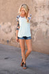 Never a Dull Moment Floral Top ~ Blue