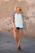 Never a Dull Moment Floral Top ~ Blue