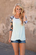 Never a Dull Moment Floral Top ~ Blue