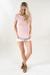 Beach Life Striped Top ~ Soft Pink