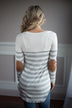 White and Grey Pocket Top