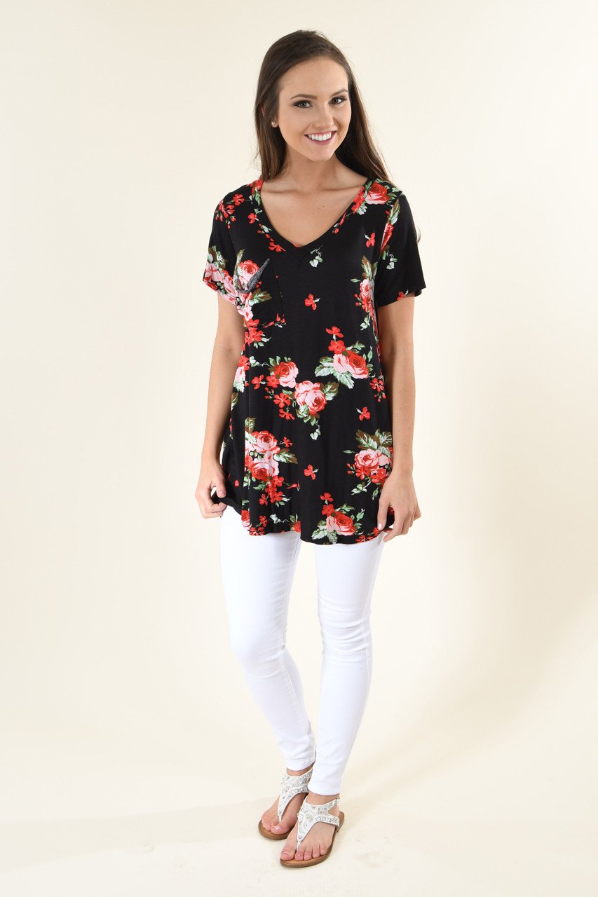 Night to Remember Floral Top