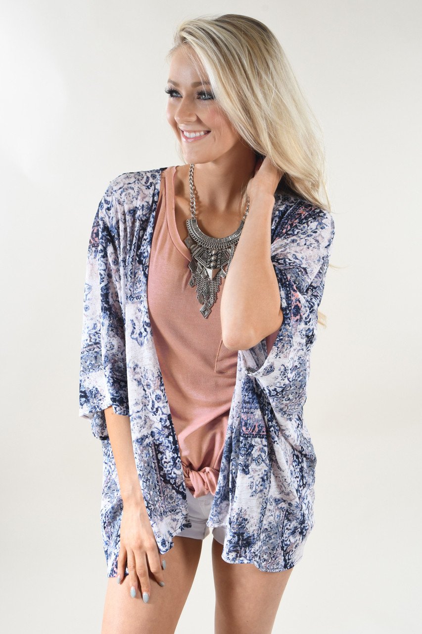 Blue Me Away Kimono