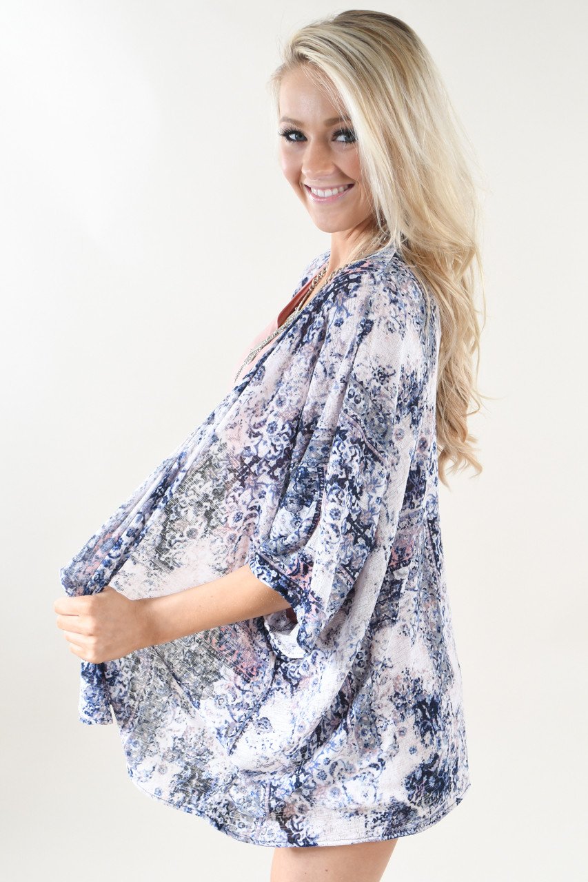 Blue Me Away Kimono
