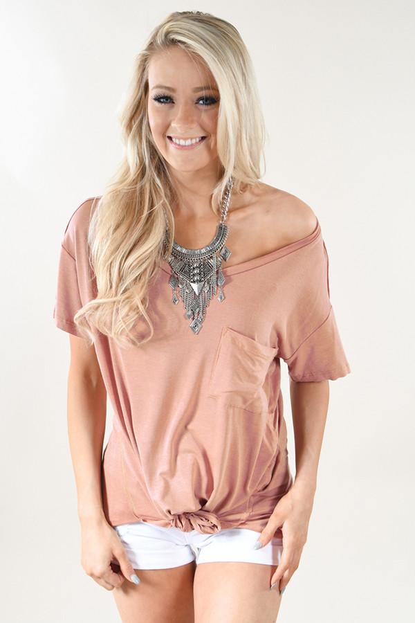 Apricot Pocket Top