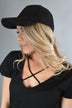 Black Suede Baseball Cap