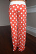Polka Dot Lounge Pants ~ Coral