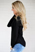 Long Sleeve V-Neck Top ~ Black
