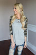 Camo Top - Grey