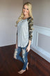 Camo Top - Grey