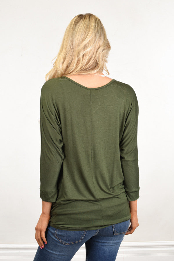 Essential Dolman Top ~ Olive