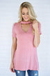 Blush Mock Neck Top