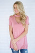 Blush Mock Neck Top