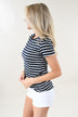 Beach Life Striped Top ~ Navy