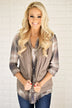 Tan & Cream Plaid Button Up Top