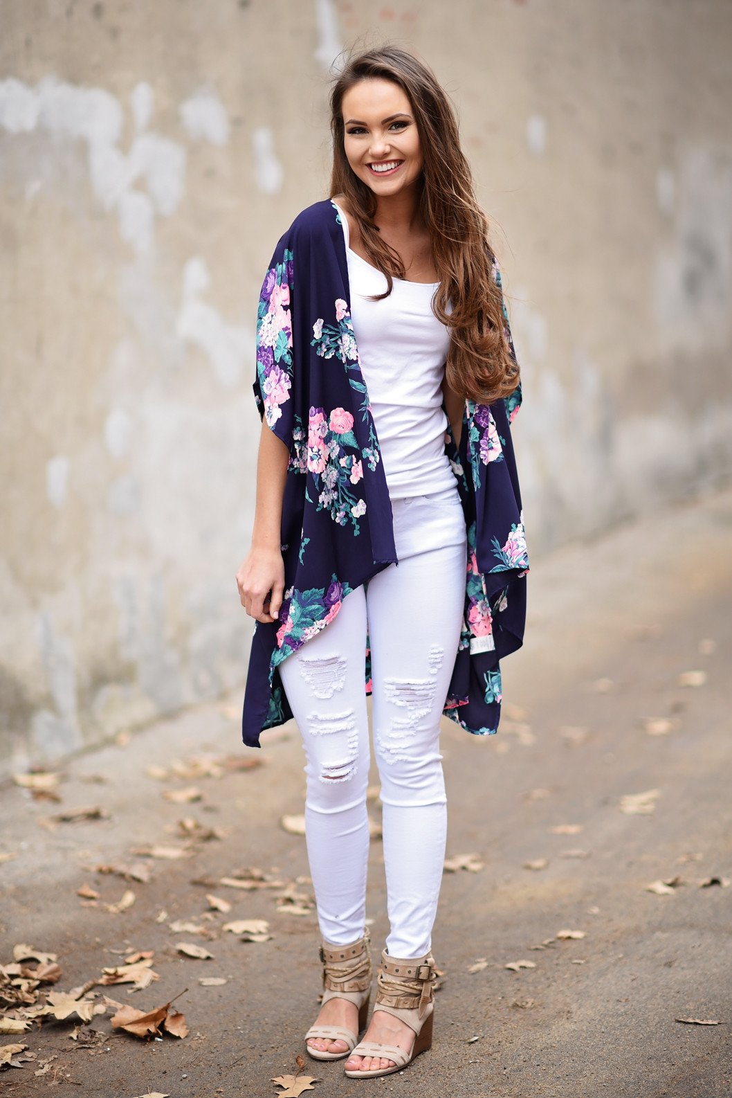 Purple floral kimono cardigan sale