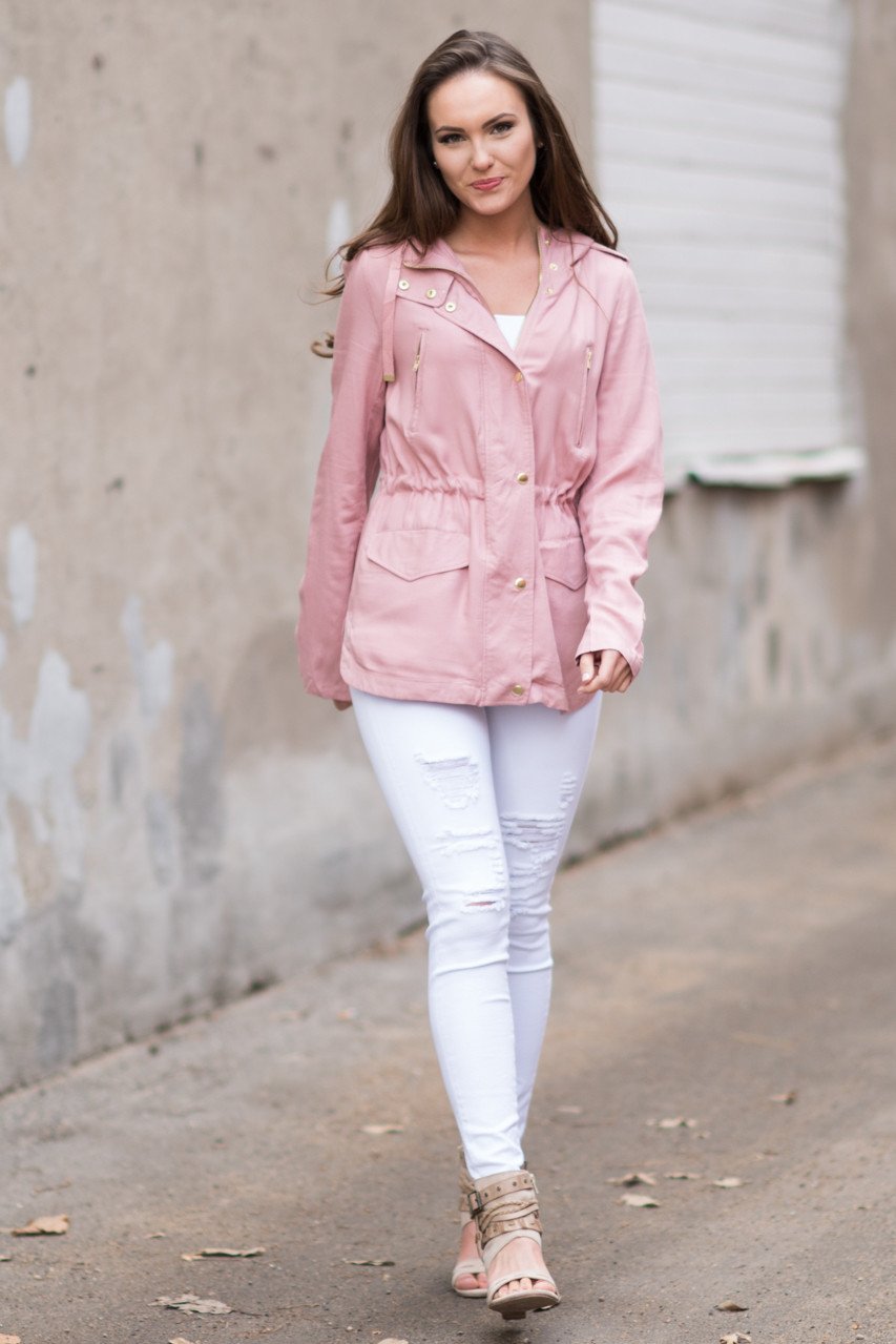 Pink Zip Up Spring Jacket