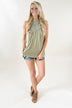Light Green Lace Tank Top